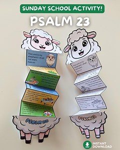 Psalm 23 Bible Folding Surprise Craft, Printable Christian Sheep Activity for Kids, Bible Verse Craft for Sunday School & Homeschool Print - Etsy
