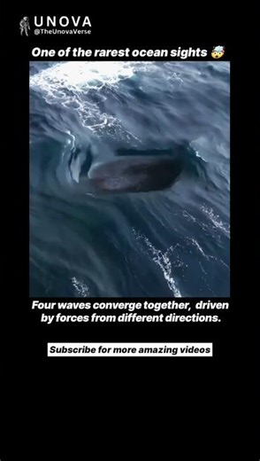 Four Ocean Waves Collide at One Point 🌊😳