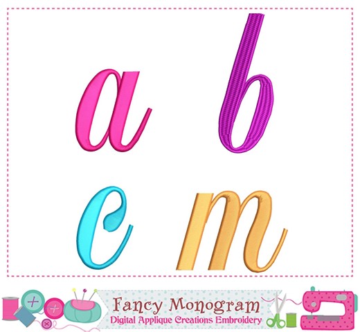 Lowcase Alphabet Embroidery Machine - Font in 2 Sizes (1.0", 2.0") -2635 - Etsy UK