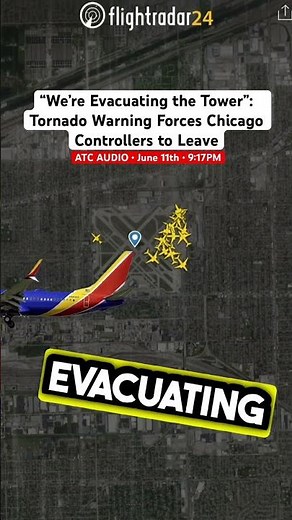 “We’re Evacuating the Tower”: Tornado Warning Forces Chicago Controllers to Leave