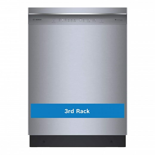 300 Series 24 in. Stainless Steel Front Control Tall Tub Quiet 46 dBA Dishwasher with Stainless Steel Tub and 3rd Rack