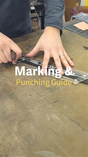 2.5K views · 31 reactions | https://www.springfieldleather.com/Marking-Guide This Marking & Punching guide is a practical tool for punching or marking holes on straps or belts. The guide is adjustable, allowing you to match it to the width of the strap you're working with. The center holes enable you to scribe hole positions or punch holes directly using a drive punch. Additionally, it includes a 3cm (1-5/32”) oblong slot for added versatility. | Springfield Leather Company | Facebook