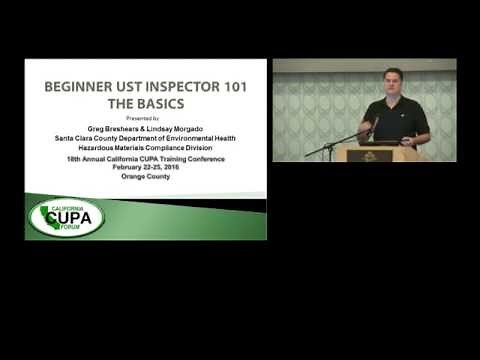 BEGINNER UST INSPECTOR 101 - BASICS