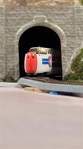 Amtrak Turbo Train Transporting Passengers Between Stations. #train #railway #modelrailroad