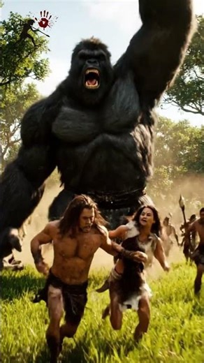 Jungle Lovers’ Kiss Interrupted by Giant Ape Attack 🌿🦍 | Savage Romantic Twist