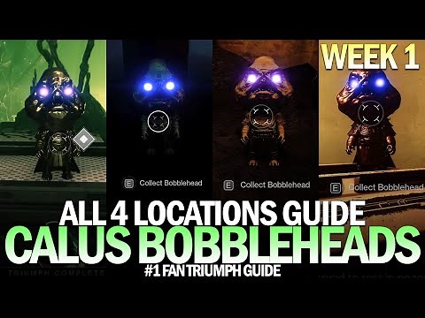 All 4 Calus Bobblehead Locations Guide - Week 1 (#1 Fan Triumph) [Destiny 2]