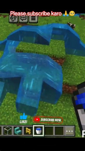 making waterfall in minecraft |please support me #shorts