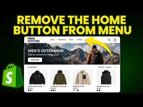 How to Remove the Home Button from Shopify Menu (FAST & EASY)