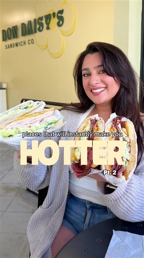 One of Yelp’s Top 100 Sandwich Shops in the nation 😳 SECRET INGREDIENT inside @dondaisys sandwiches add the perfect crunch and the portions are big enough to share. Pro tip: Grab your sandwich, split it in half, trade bites, and debate which one wins. What we ordered: 🥪 Don Pastrami ($22.50) 14-hour smoked pastrami, serrano pepper coleslaw, pickles, havarti, crushed kettle chips, and billion island sauce. 🥪 Gobble Ghoul ($20.50) Hand-carved turkey, cucumbers, jalapeños, pickles, serrano peppe