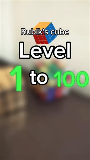 Rubik’s Cube: Level 1 ➝ Level 100🧊#shorts