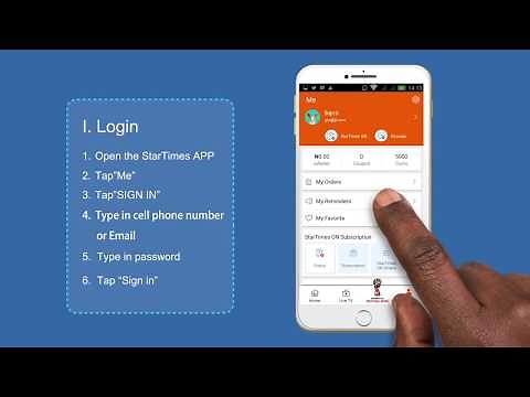 Guide to login to StarTimes App