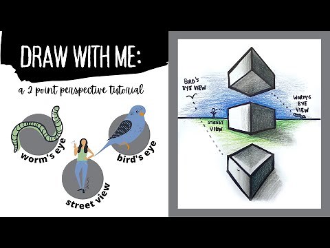 How to draw 2 point perspective from 3 points of view