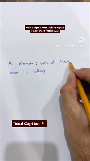 Punctuation matters a lot. 🔥Winners don’t wait for perfect timing; they build it.On-Campus Admissions Open!Last Date: August 20Visit today to enroll | 0335-9448866 | Torchbearer CSS Academy - TBA Karachi