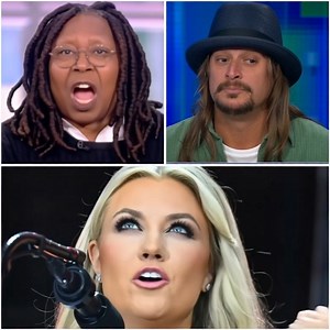 “Sit down and stop crying, Barbie.” The remark from Whoopi Goldberg landed hard — directed straight at Erika Kirk during a heated live segment. The studio went silent in shock. Full video: https://news.xwrapper.com/evao10 Before Erika could respond, Kid Rock jumped in, his words slicing through the tension. “That’s not strength — that’s bullying,” he said. “You don’t have to agree with her, but you do owe her basic respect.” The audience broke into applause. Cameras lingered. Even Whoopi paused.