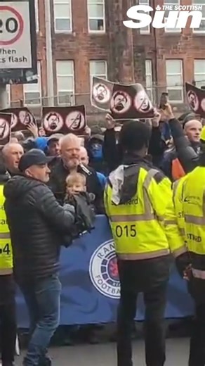 Thousands of angry Rangers fans call for Russell Martin to quit as they protest before Hibs clash