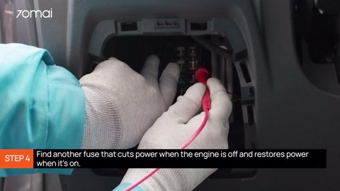 70mai Hardwire Kit UP03, 10ft Type-C Dash Cams, 12V-30V to 5V/2.4A, Low Voltage Protection 11.8V, 24 Hour Parking Surveillance Power Supply for M200/M310/M500/A510/A500S/A810/X800 Car Cameras