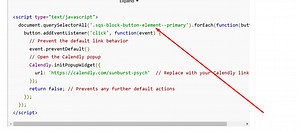 How to update Header button and section button with Calendly link widget/popup