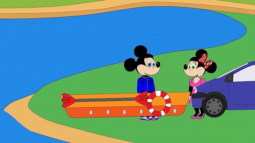 Mickey Mouse - Fishing - Animation for Kids