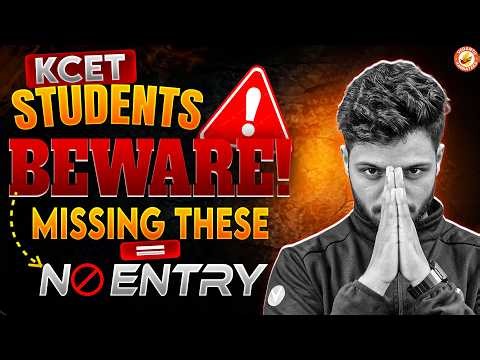 KCET Students BEWARE! 🚨 Missing These = No Entry 😳 | Exam Day Rules | Basavaraj Sir