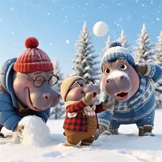 Hippo Family Winter Camping