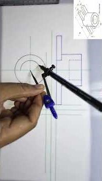 How to draw orthographic view with the help of mini drafter ￼ front view, top view and side view.