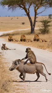 19K views · 20 reactions | Amazing video monkey riding warthog | Kmovie KH | Facebook