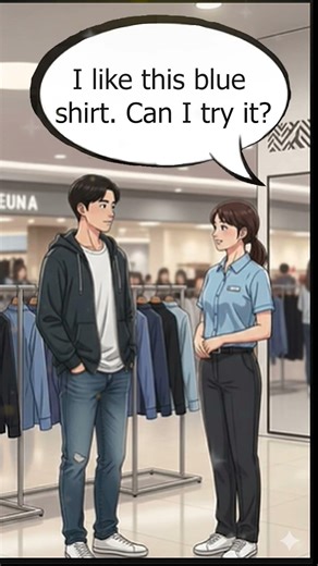 Buying a Shirt in a Shop | Easy English Conversation | A1 Level