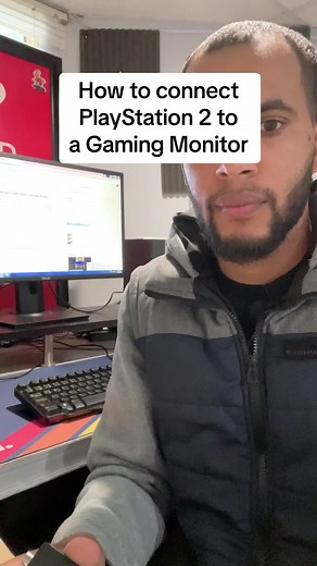 How to connect PlayStation 2 to a gaming monitor using HDMI cable #playstation2 #monitor #videogames