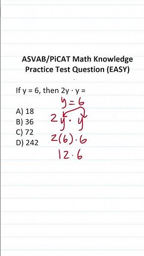 Evaluating Expressions: ASVAB/PiCAT Math Knowledge Practice Test Q #acetheasvab w/ #grammarhero