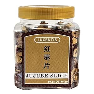 Dried Jujube Fruit Slices (红枣片) – 10.58oz (300g) – Crispy & Sweet Red Dates, Ready to Eat – Healthy Snack, Tea & Soup Ingredient