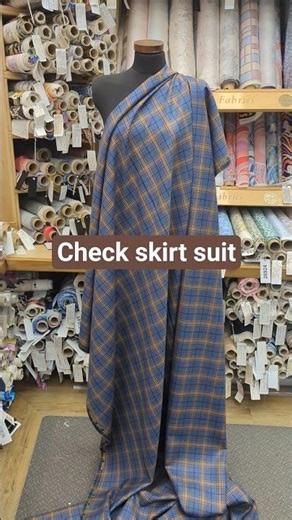 Fabric and Suit design inspiration how to wear check skirt suit. #sewing #couture #tailoring #style