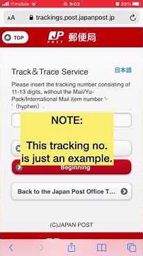 How to track EMS? | Track and Trace Service - Japan Post