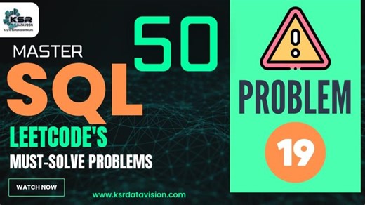 Solve SQL Problems Like a Pro: LeetCode #19 Explained | Mahesh Desireddy