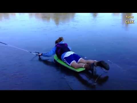 PEOPLE FALLING THROUGH ICE COMPILATION