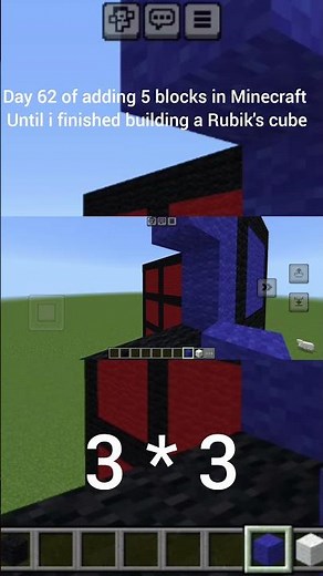 Day 62 of adding 5 blocks in minecraft until i build a Rubik's cube
