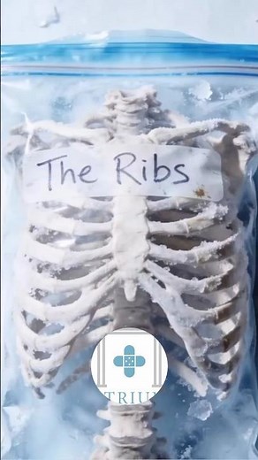 Ribs protect organs and expand with breathing. 12 pairs support respiration #humanbiology #medical
