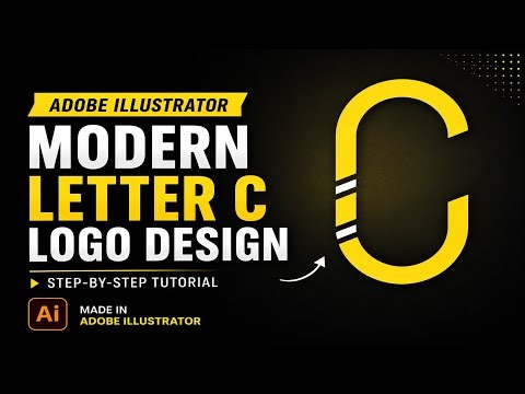Modern C Logo Design in Adobe Illustrator 🔥 | Minimal Branding