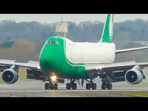 60 MINUTES PURE AVIATION - GREEN Boeing 747, Airbus A380, IL62 ... (4K)