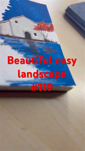 Easy art #119 #shortvideo #youtubeshorts #landscapeart #painting #easypainting