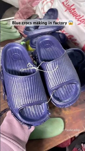 Blue crocs making in factory #trend #reels #reelitfeelit #indianfood #viral #crocs