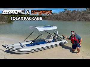 The Future of boating? Torqeedo electric outboard & solar panel packages with Sea Eagle boats