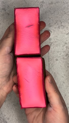 Mindy Hightchew on Instagram: "Pink Dyed Chalk | This was such a pretty color pink. The chalk was still a bit damp though. Hope you enjoy!"