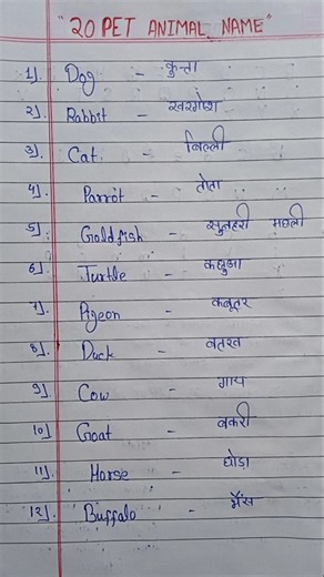 20 Pet Animals Name | Kids Learning | Domestic Animals List #PetAnimals