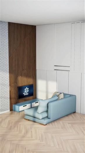 Hidden Stair Design Concept. Wall Transforms into Ladder to Secret Bedroom Access