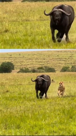 Buffalo Outsmarts Starving Lions in a Heart-Stopping Escape