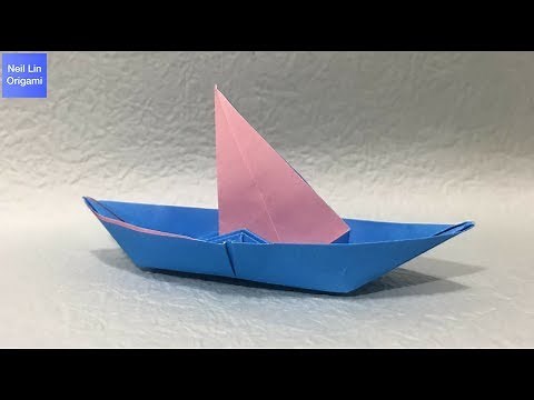 Origami Sailing Boat Tutorial - Paper Boat that Floats on Water - How to Make an Origami Sailboat