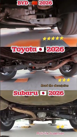 BYD, Toyota and Subaru Underbody Suspension Test