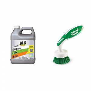 1 Gal. Calcium, Lime and Rust Remover and Curved Kitchen Scrub Brush Combo - The Home Depot