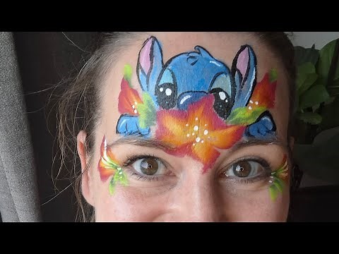 Stitch face paint tutorial