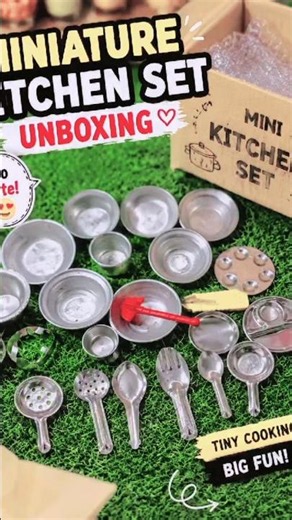 Miniature Aluminium Kitchen Setup Unboxing 😍🍳 #Short